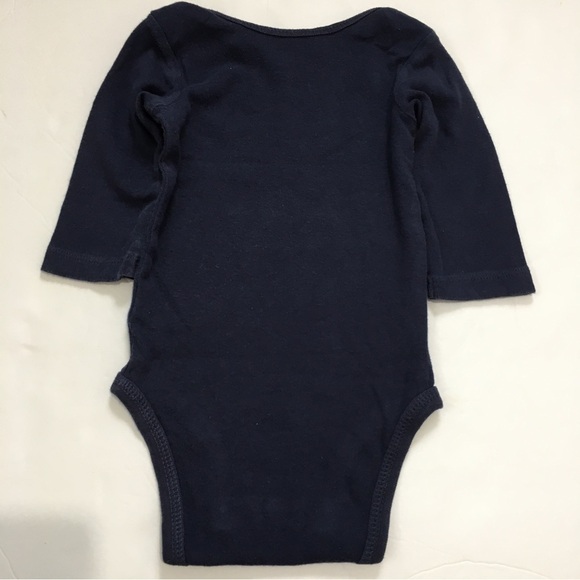 Carter's / Cherokee baby boy navy overalls & white long sleeve zip up sweatshirt - Picture 12 of 14